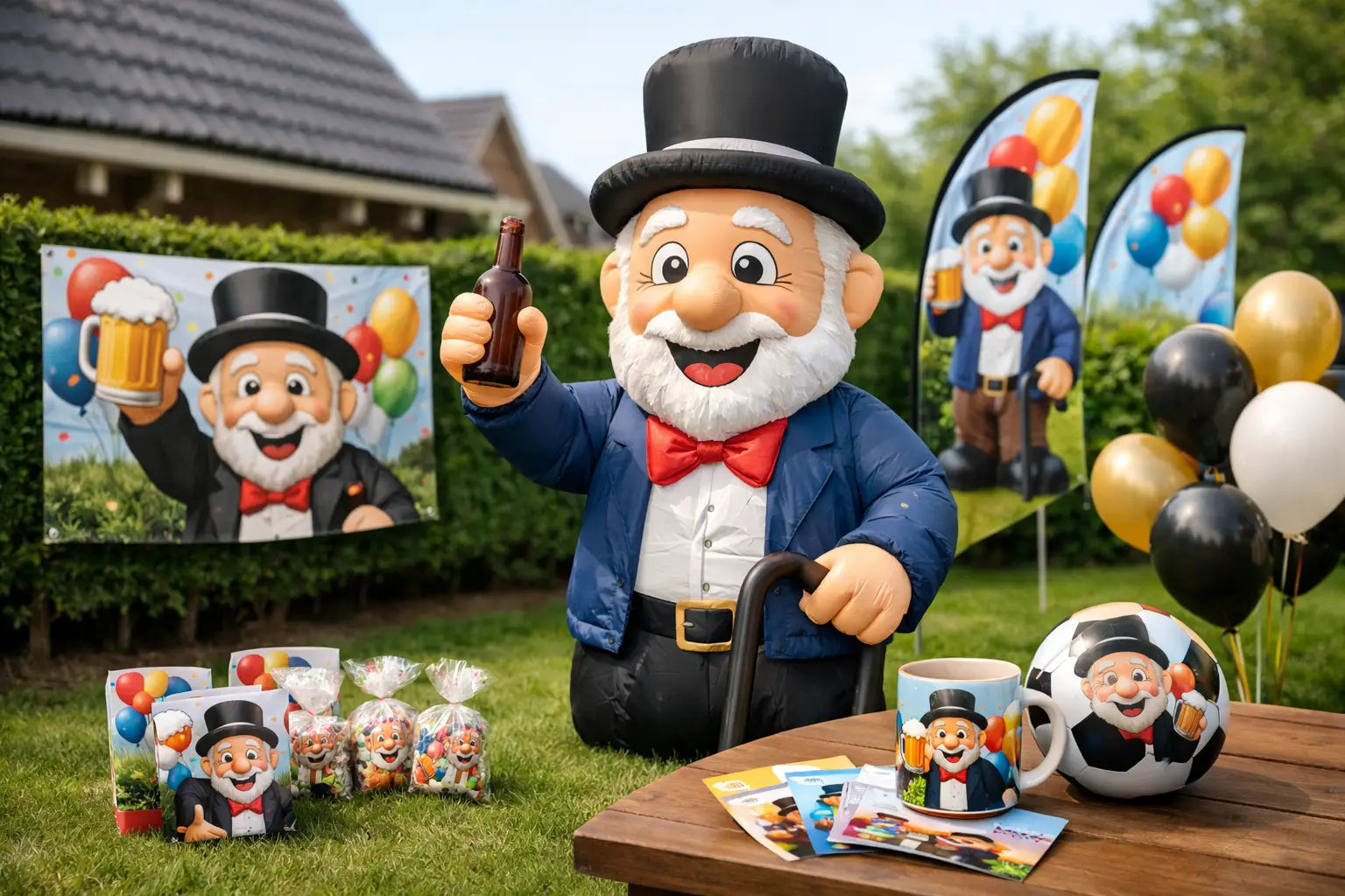 Abraham versiering voor 50 jaar die opvalt