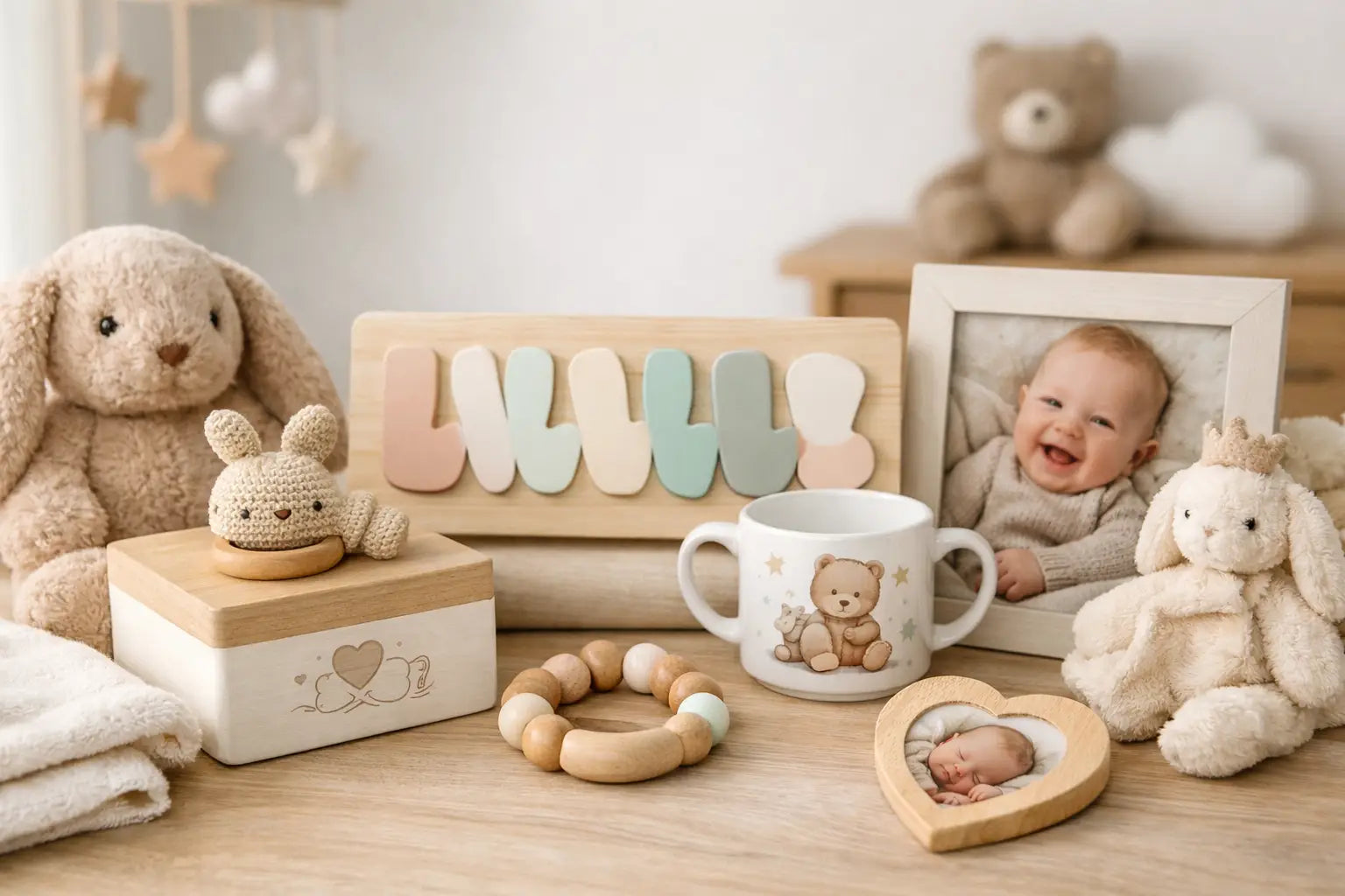 Persoonlijk babycadeau met naam dat bijblijft