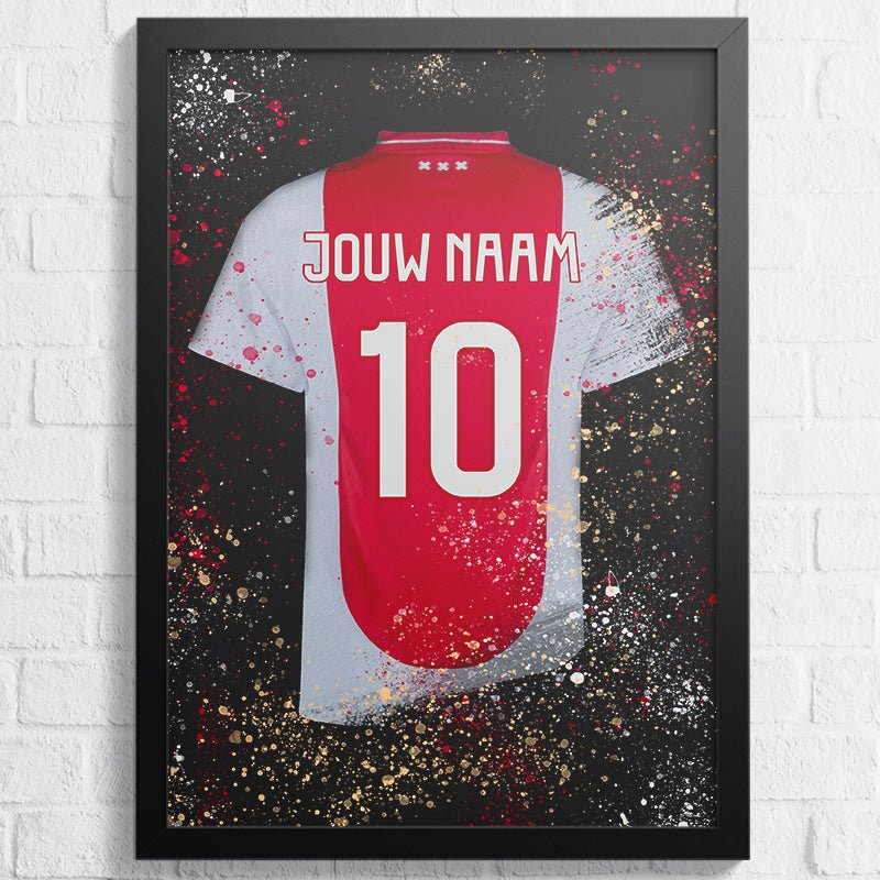Poster: Ajax shirt wanddecoratie (wandposter) – Kleurmedia®