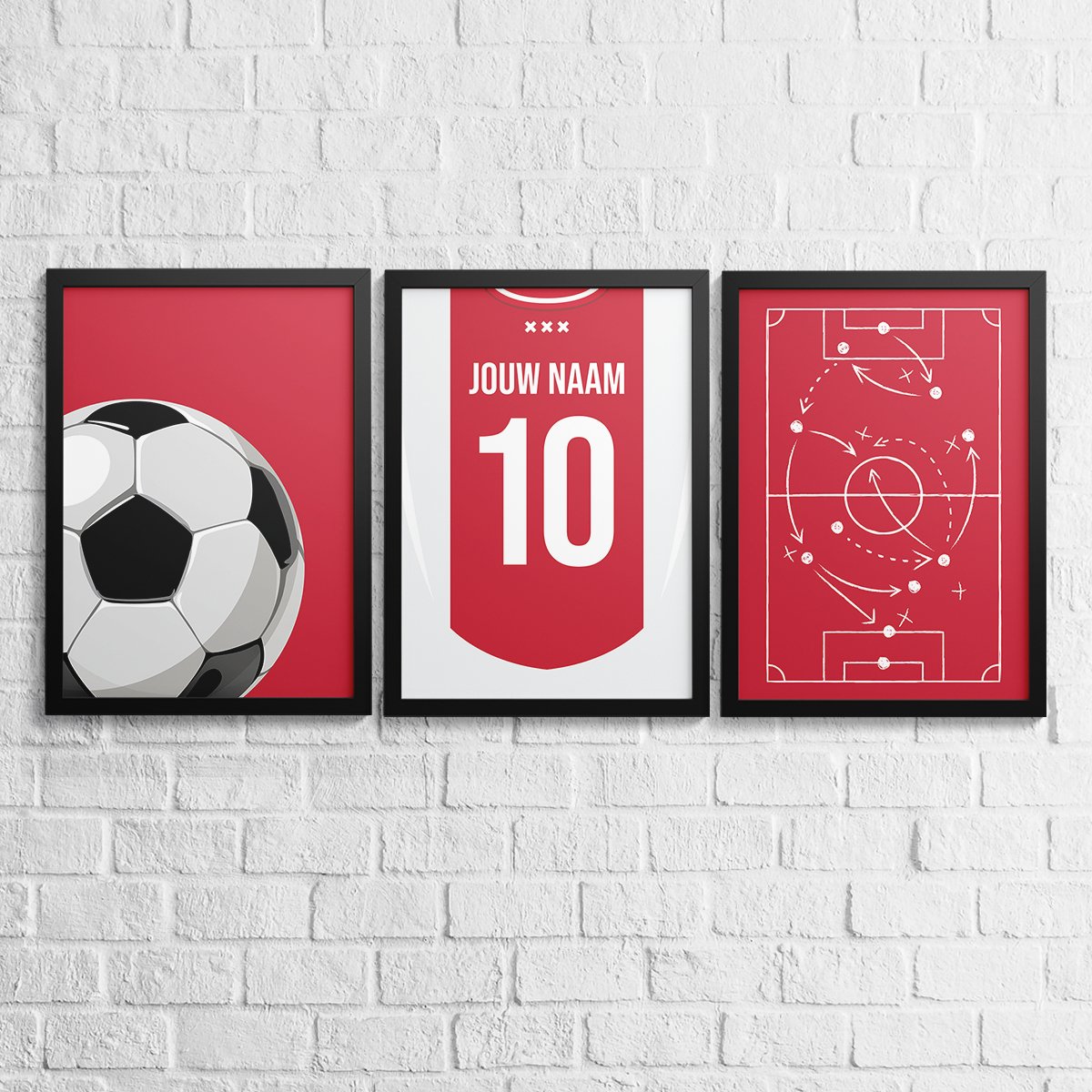 Poster: Ajax 3-delige posterset - Goal collection (wandposter) – Kleurmedia®