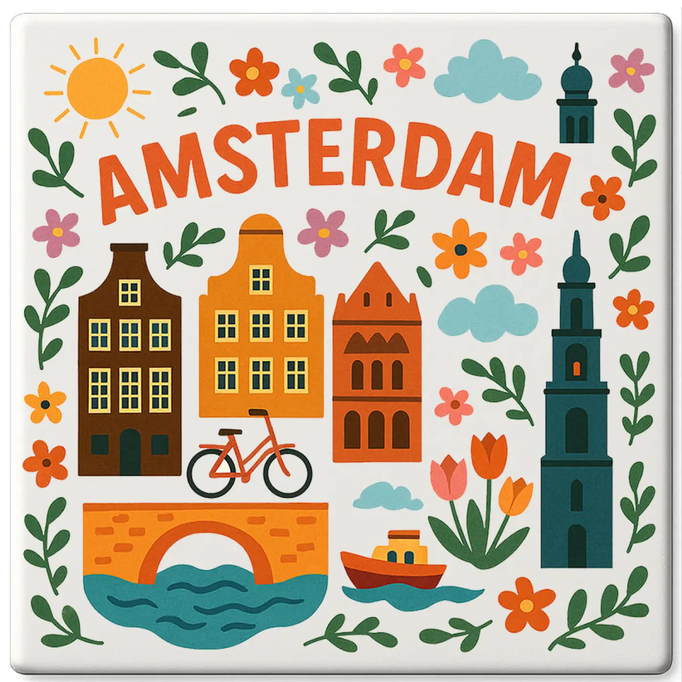 Amsterdam Cadeau Tegeltje - Tegeltjes