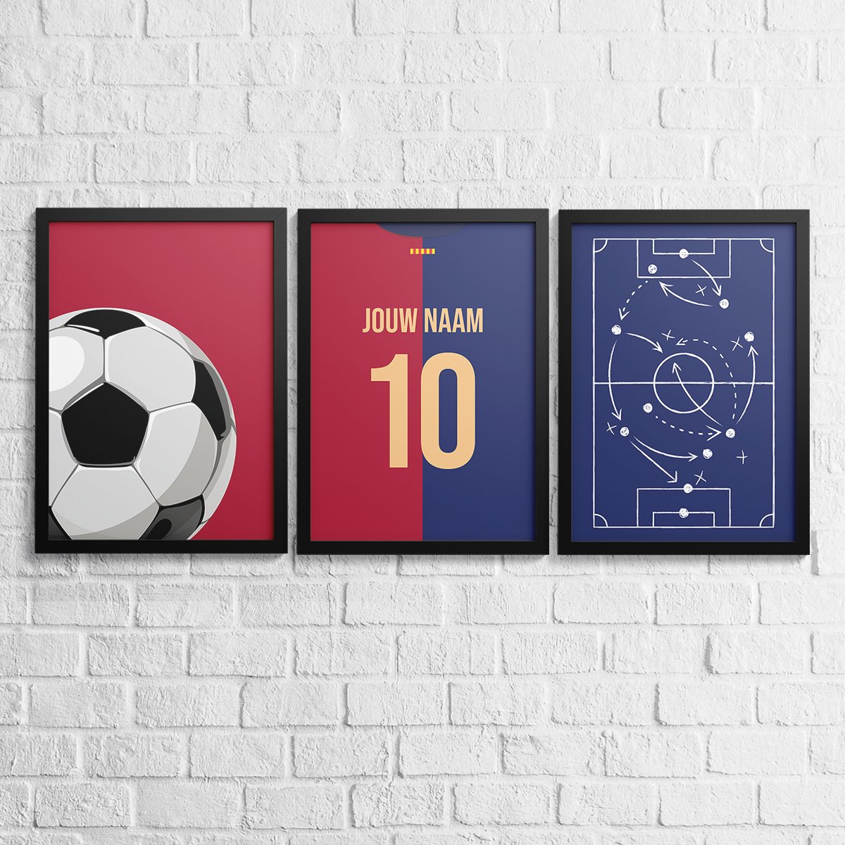 Poster: Barcelona 3-delige posterset - Goal collection (wandposter) – Kleurmedia®
