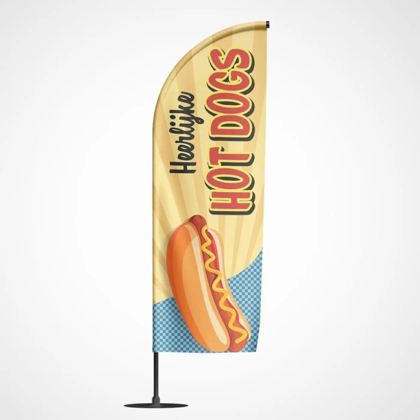Beachvlag Hotdog - Klein - 80x220 cm - Beachvlag