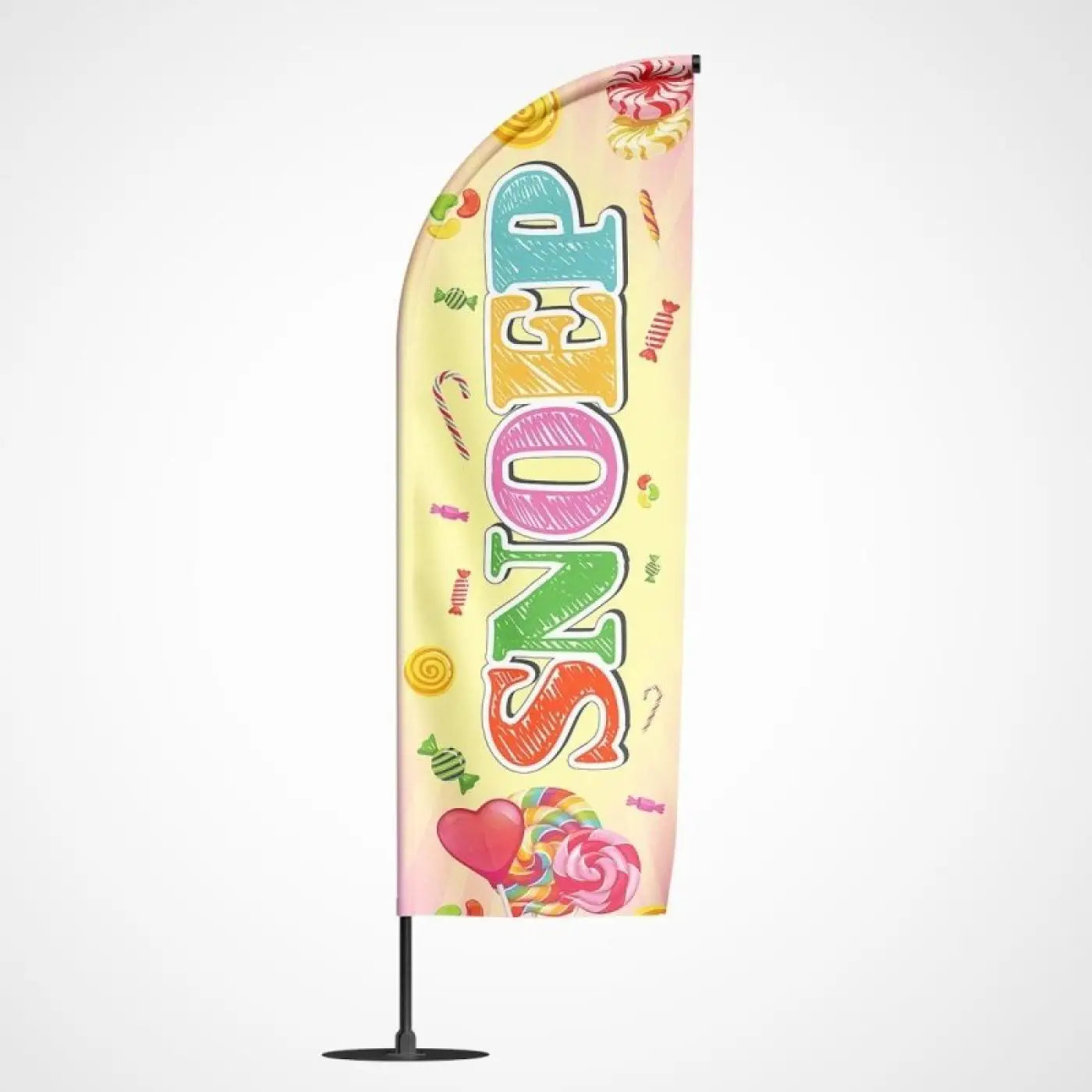Beachvlag Snoep - Klein - 80x220 cm - Beachvlag