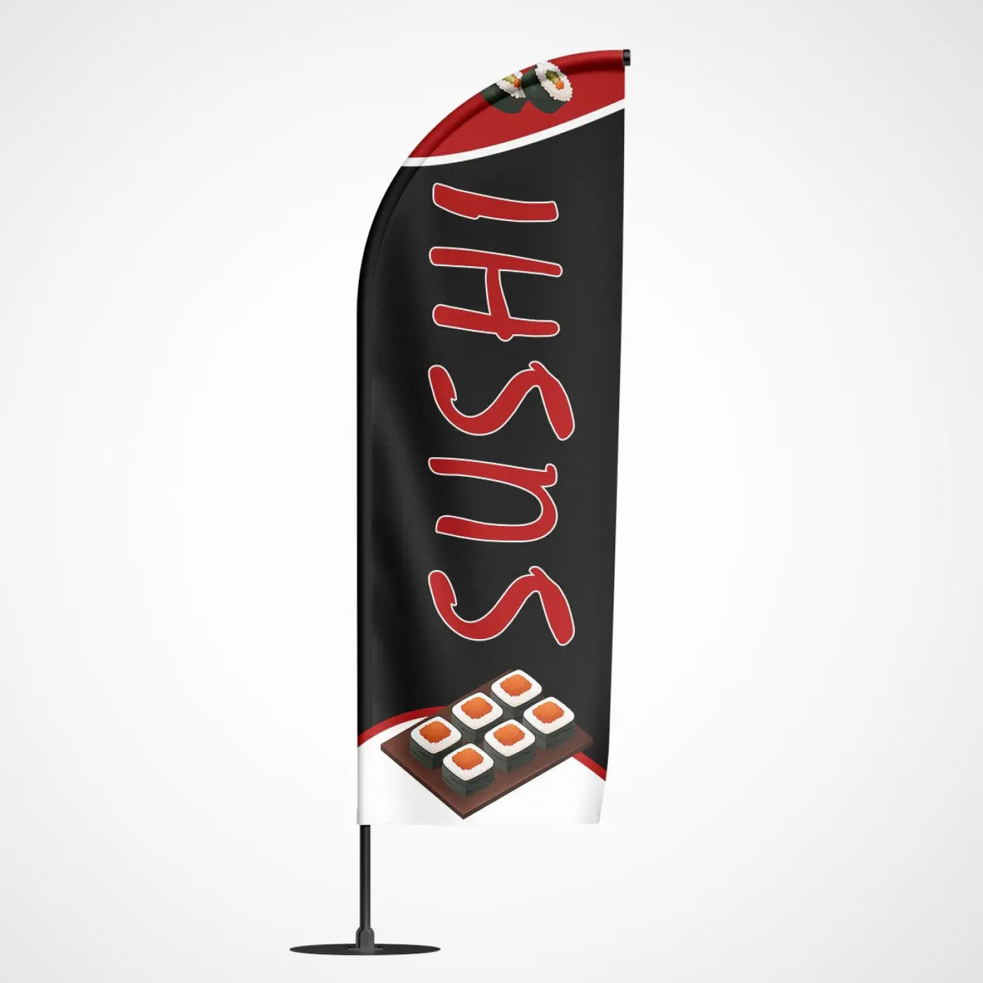 Beachvlag Sushi – beachvlag voor buitenreclame