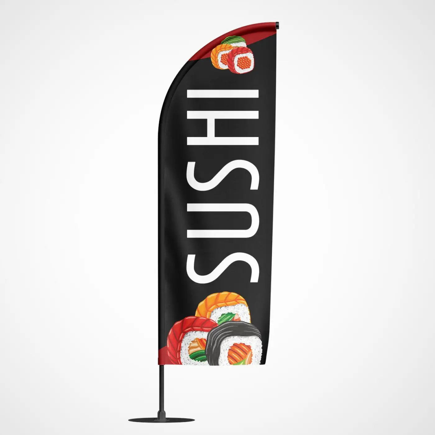 Beachvlag Sushi – beachvlag voor buitenreclame