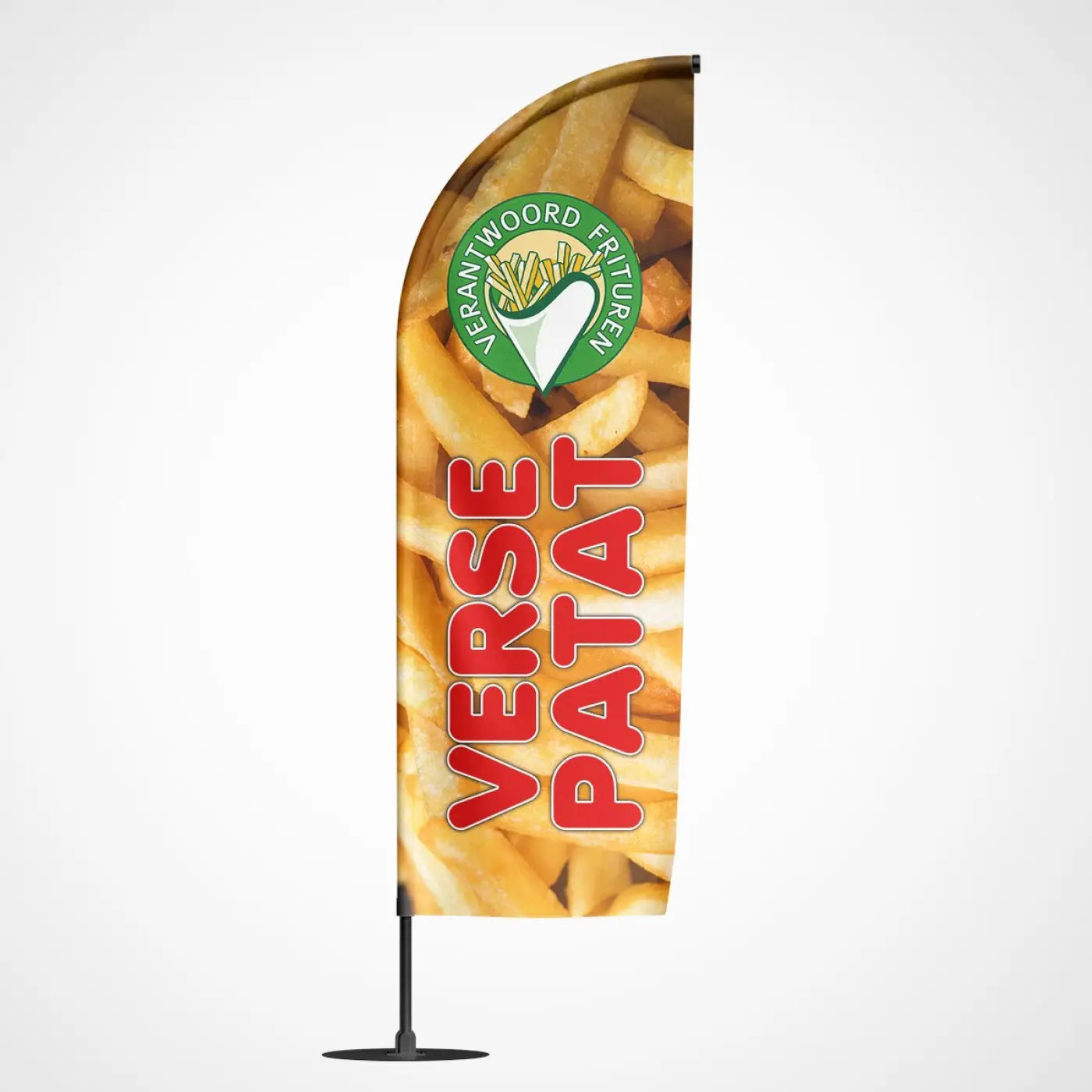 Beachvlag Verse Patat - Klein - 80x220 cm - Beachvlag