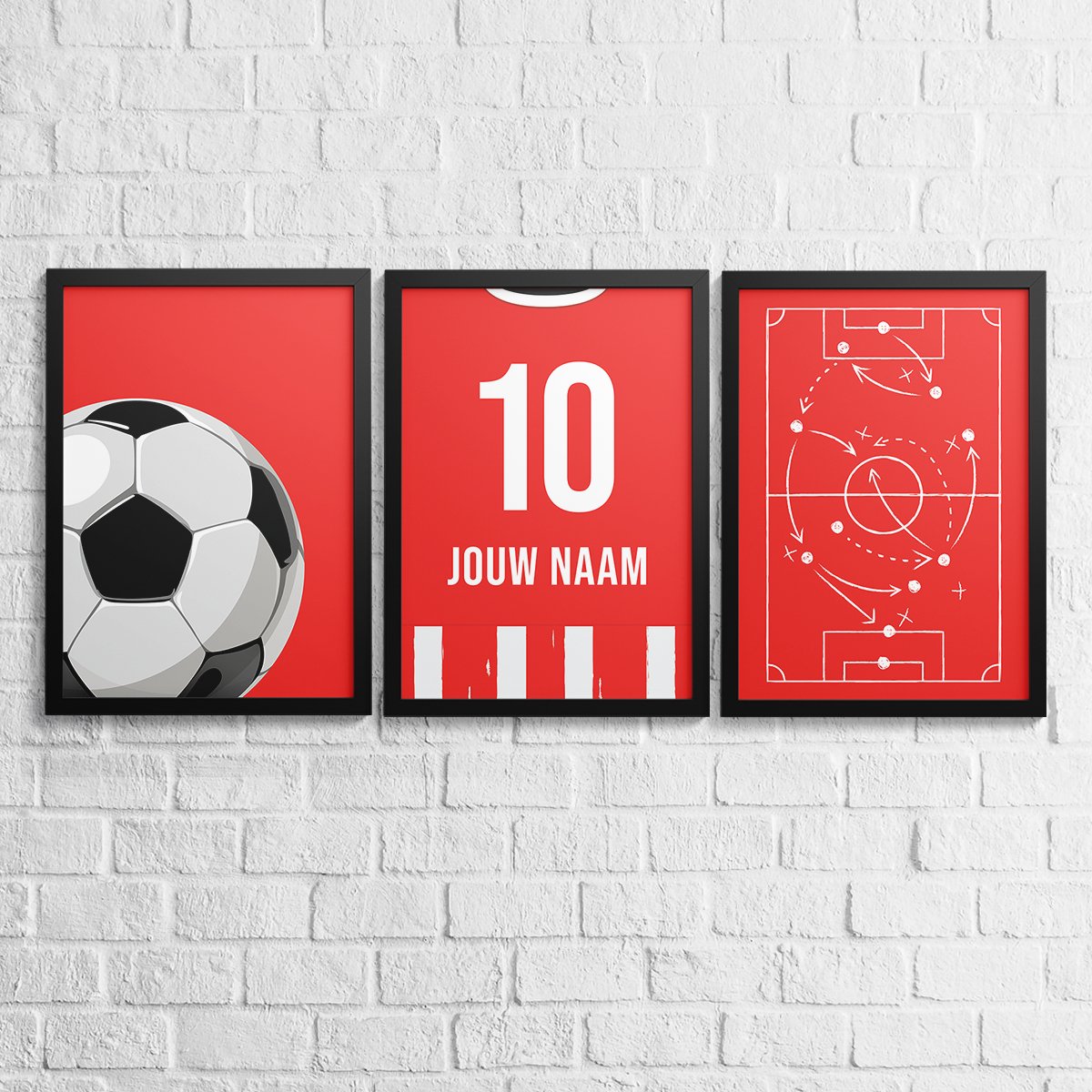 Poster: PSV 3-delige posterset - Goal collection (wandposter) – Kleurmedia®