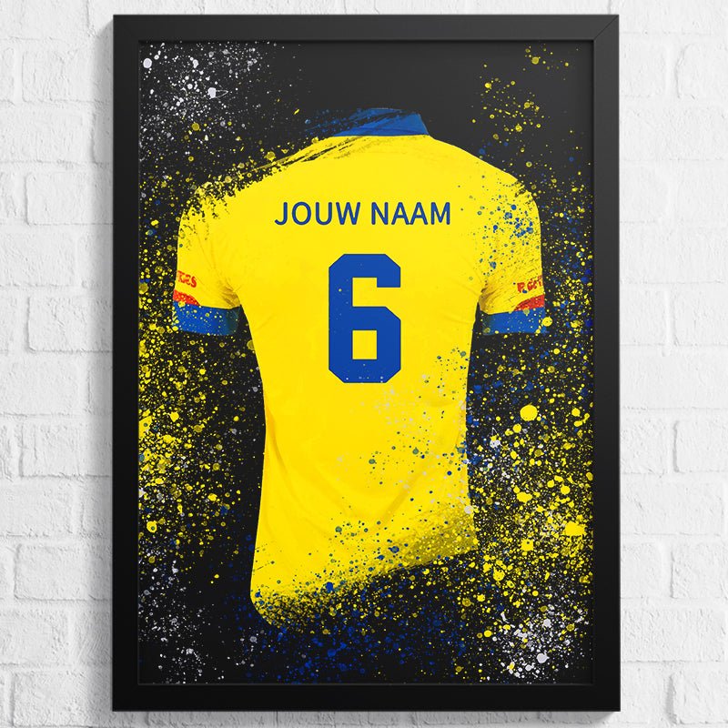 SC Cambuur voetbalposter met shirt wanddecoratie
