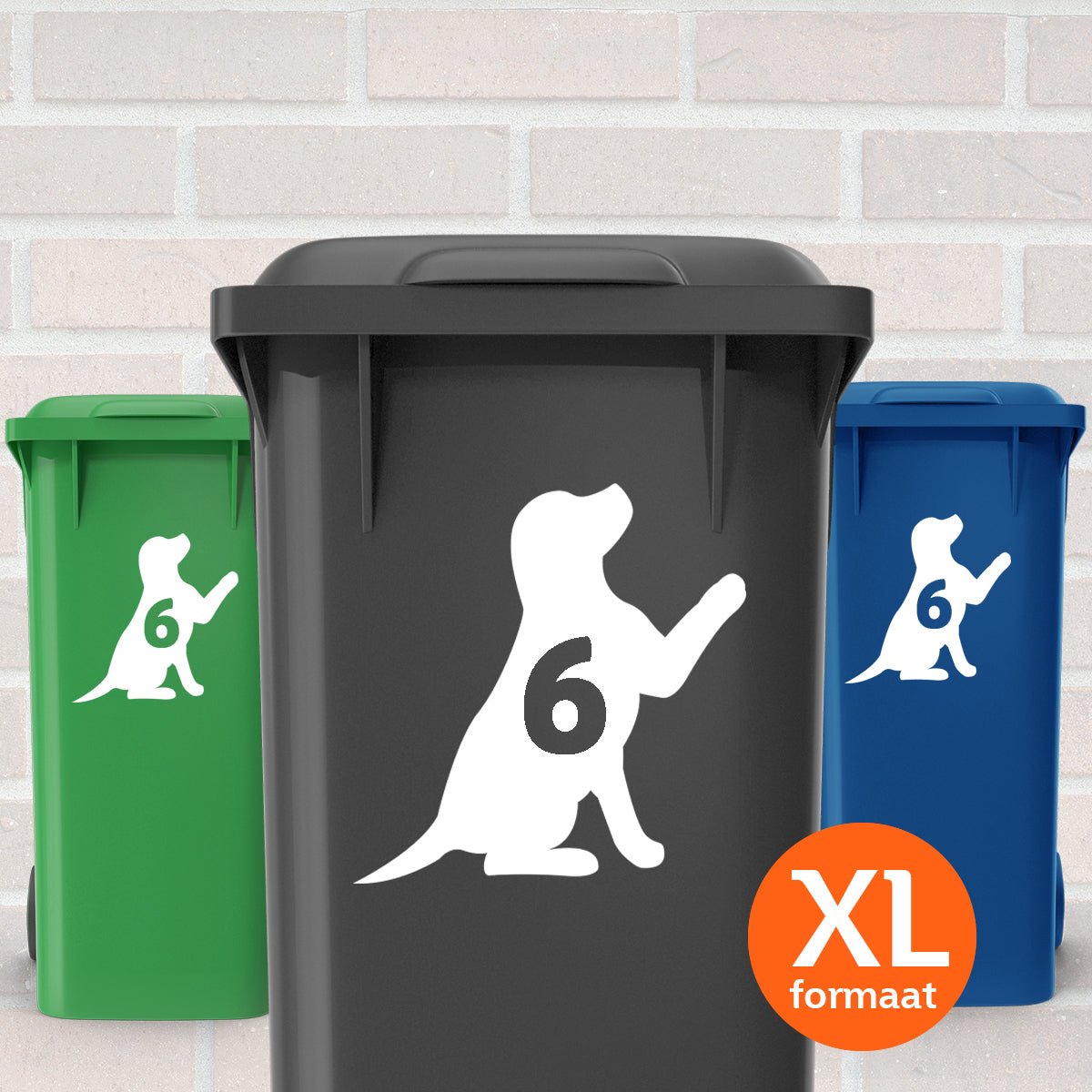 Container Stickers XL - Hond - Kliko stickers – Kleurmedia®