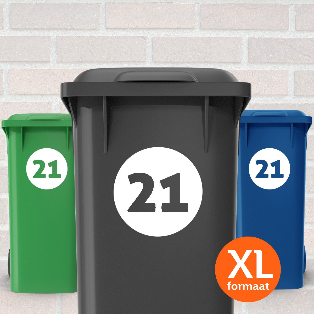 Container Stickers XL - Rondje dicht - Kliko stickers – Kleurmedia®