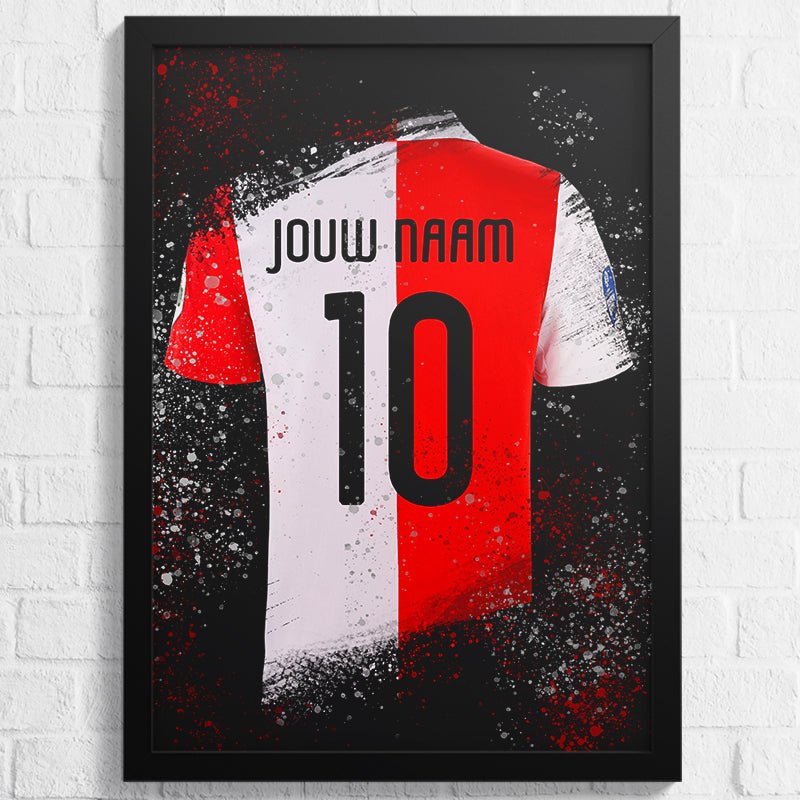 Poster: Feyenoord shirt wanddecoratie (wandposter) – Kleurmedia®