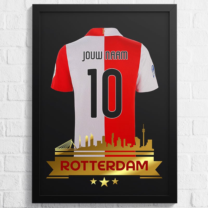 Poster: Feyenoord Skyline - Shirt Wanddecoratie (wandposter) – Kleurmedia®