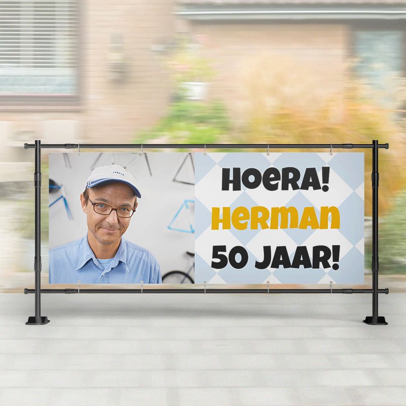 Spandoek Abraham / Verjaardag | Foto Abraham / Verjaardag 50 jaar – Kleurmedia®