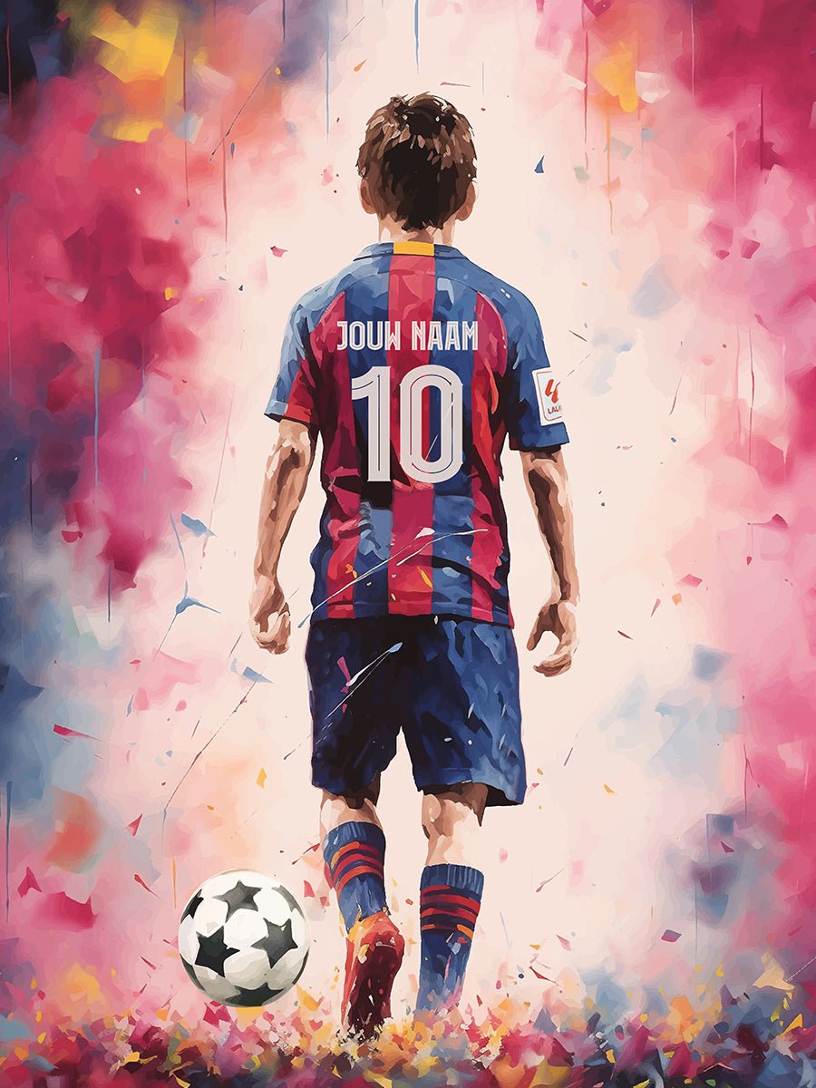 Barcelona Aquarel wanddecoratie - Kleurmedia Voetbalposters