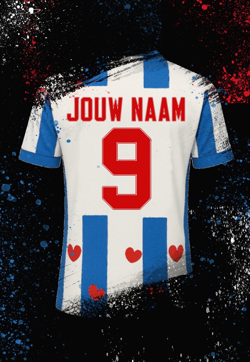 Heerenveen shirt wanddecoratie - Kleurmedia Heerenveen shirt wanddecoratie Voetbalposters