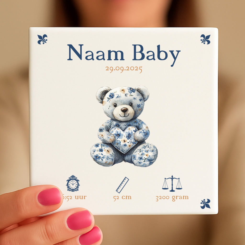 Baby Tegeltje - Blauw Beertje