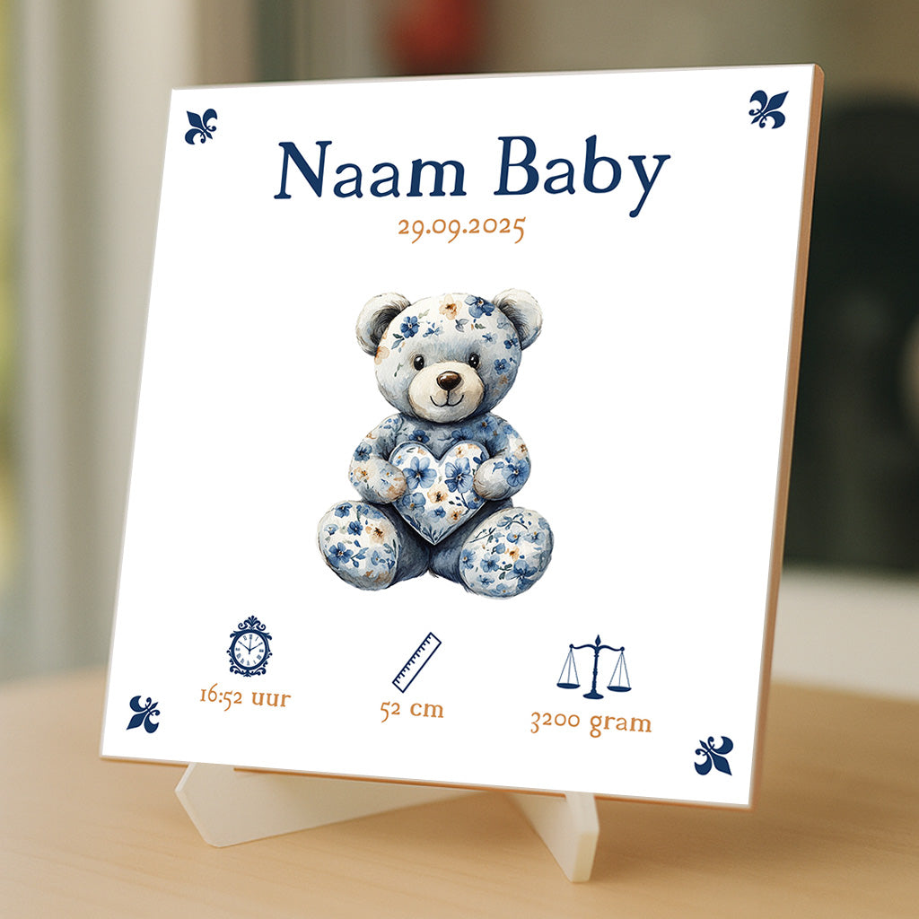 Baby Tegeltje - Blauw Beertje