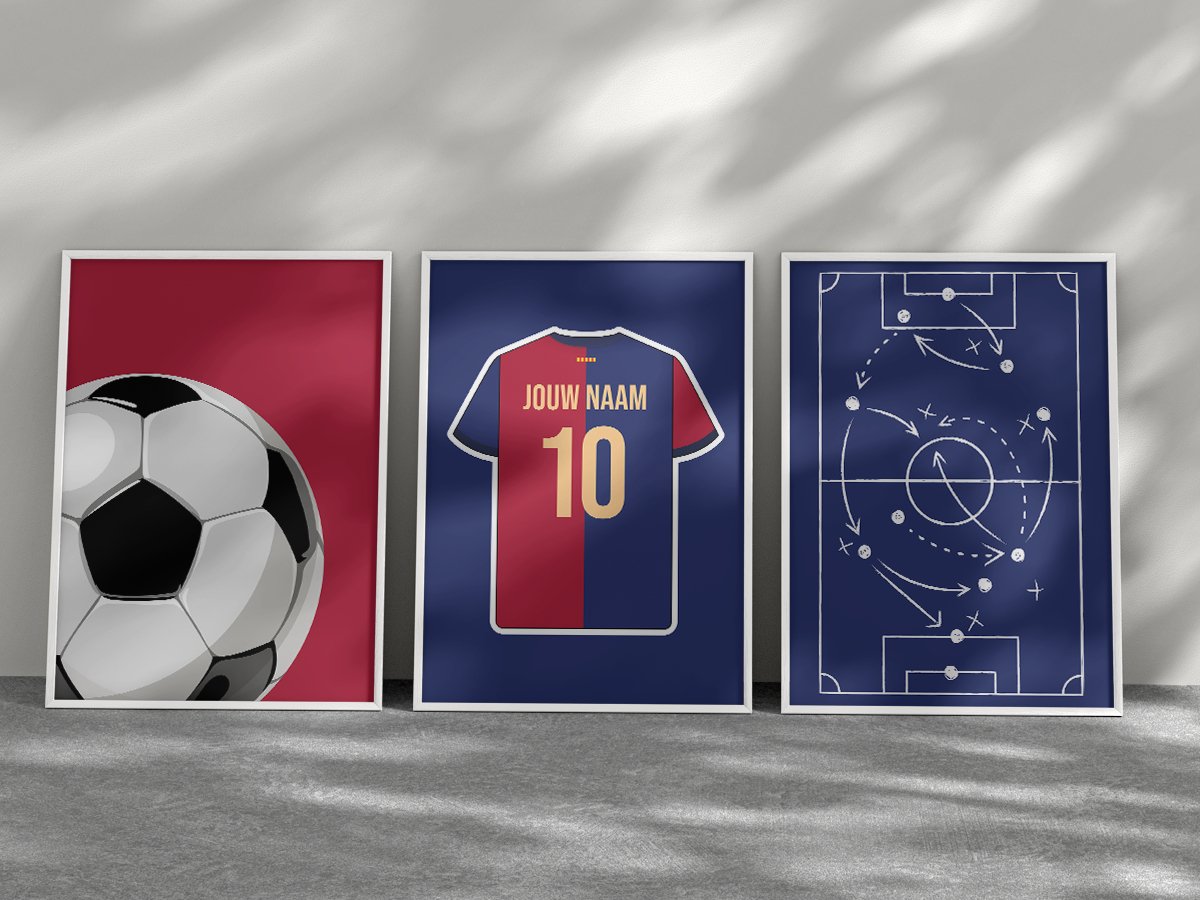 Barcelona 3 - delige posterset - Star collection - Kleurmedia Voetbalposters
