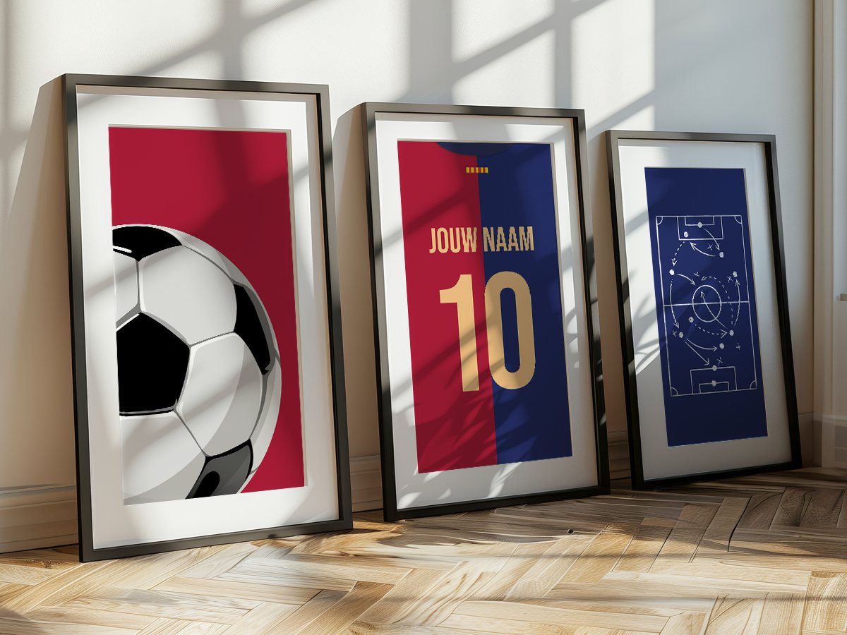 Barcelona 3 - delige posterset - Goal collection - Kleurmedia Voetbalposters