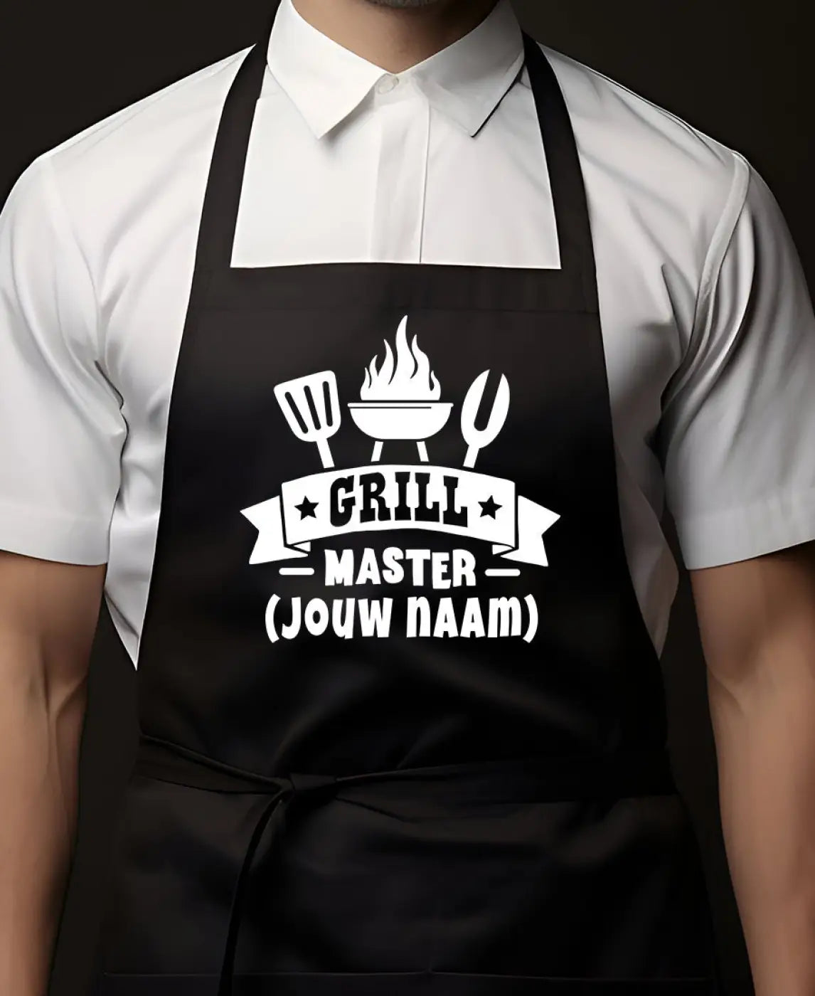 BBQ Schort met Naam (Grillmaster) - Geschenkenset