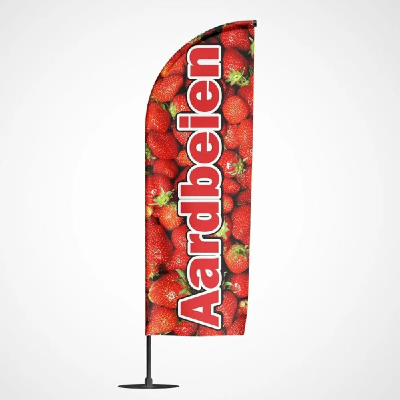 Beachvlag Aardbeien - Klein - 80x220 cm - Beachvlag