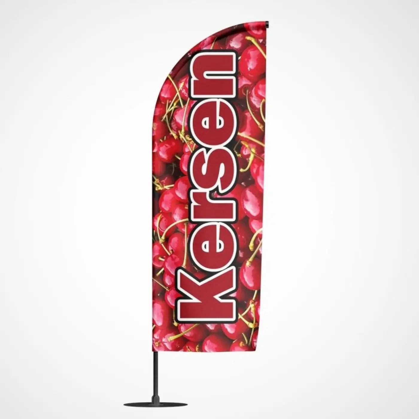 Beachvlag Kersen - Klein - 80x220 cm - Beachvlag