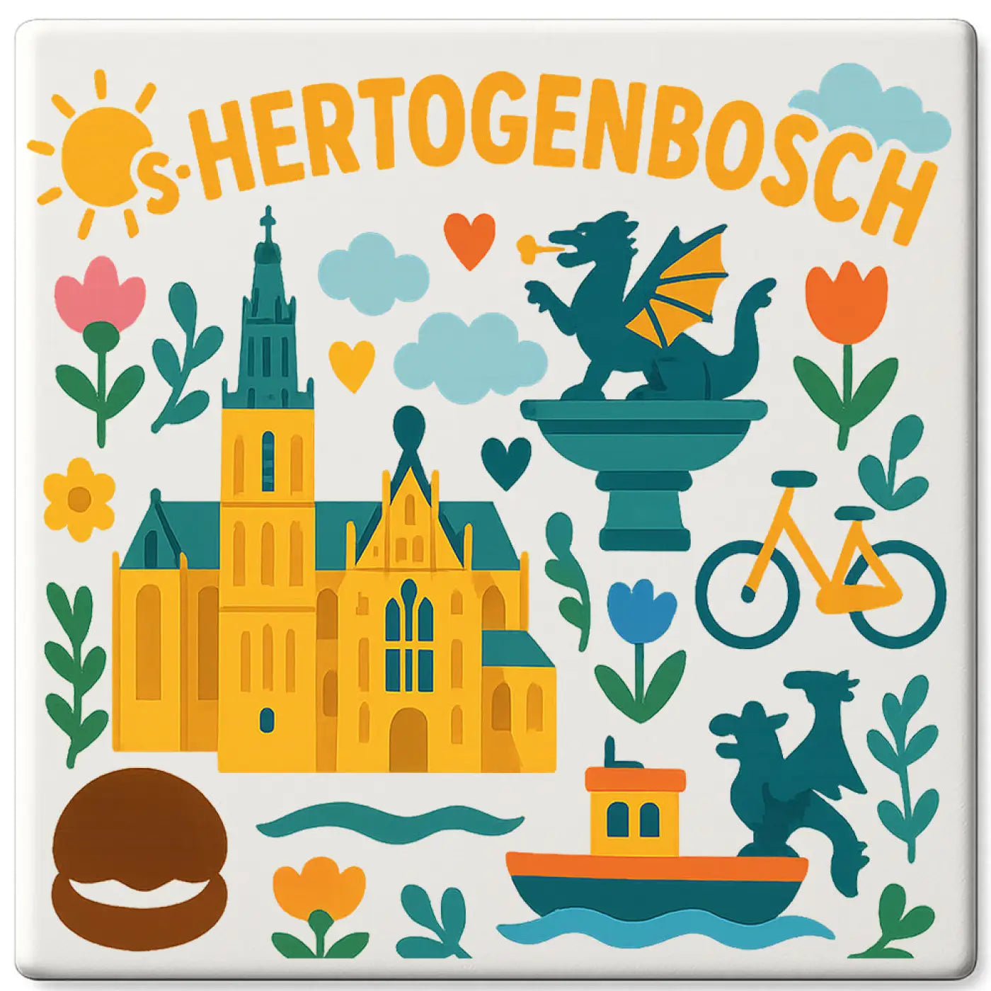 Den Bosch Cadeau Tegeltje - Tegeltjes