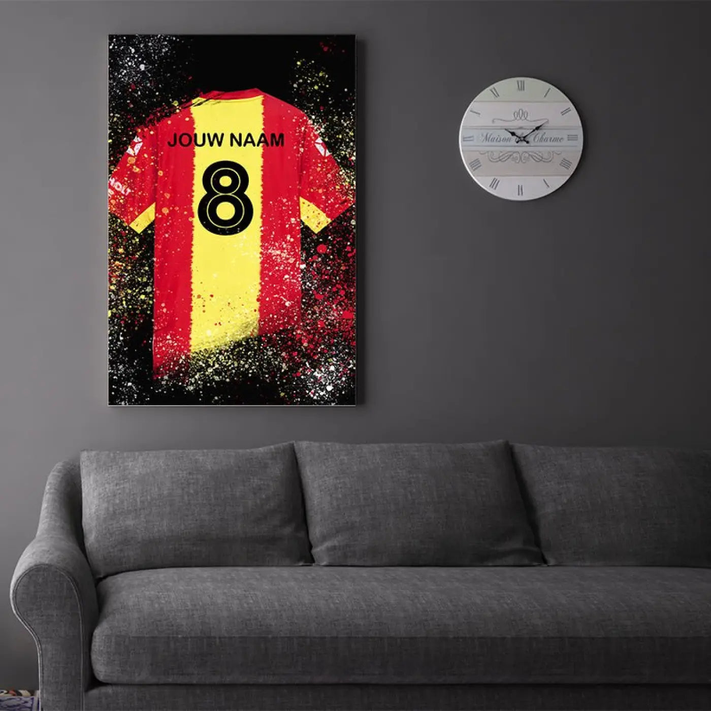 Go Ahead Eagles voetbalposter met shirt wanddecoratie