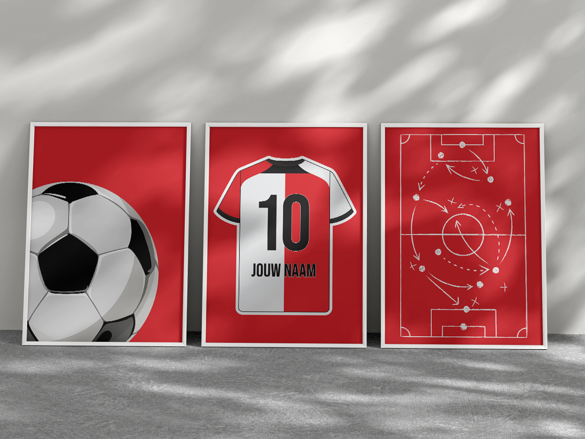 Rotterdam 3 - delige posterset - Star collection - Kleurmedia Voetbalposters