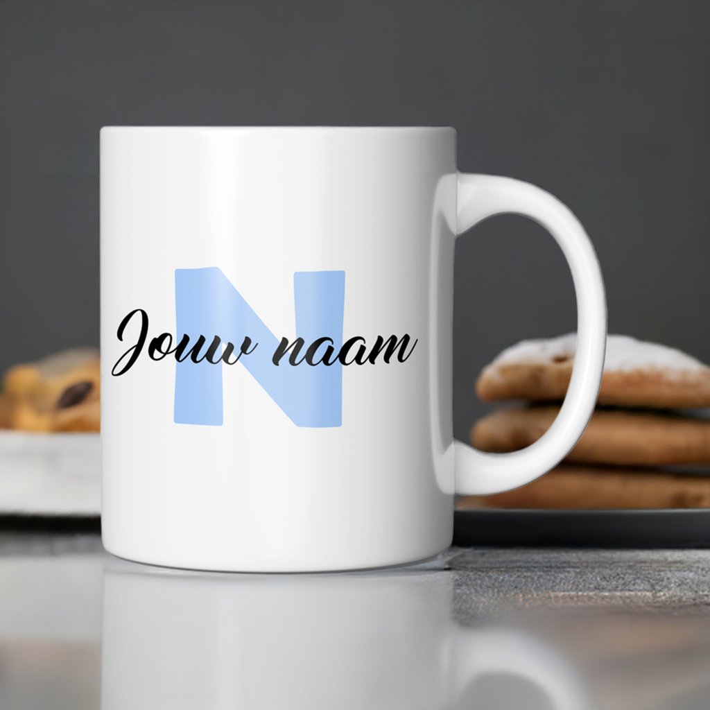 Naam Mok met Letter en Naam - 350ml - Kleurmedia