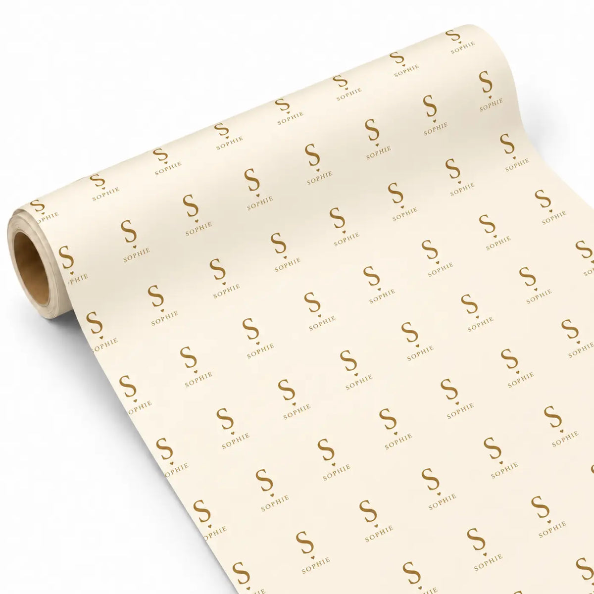Inpakpapier Signature Gold - Gepersonaliseerd met Naam