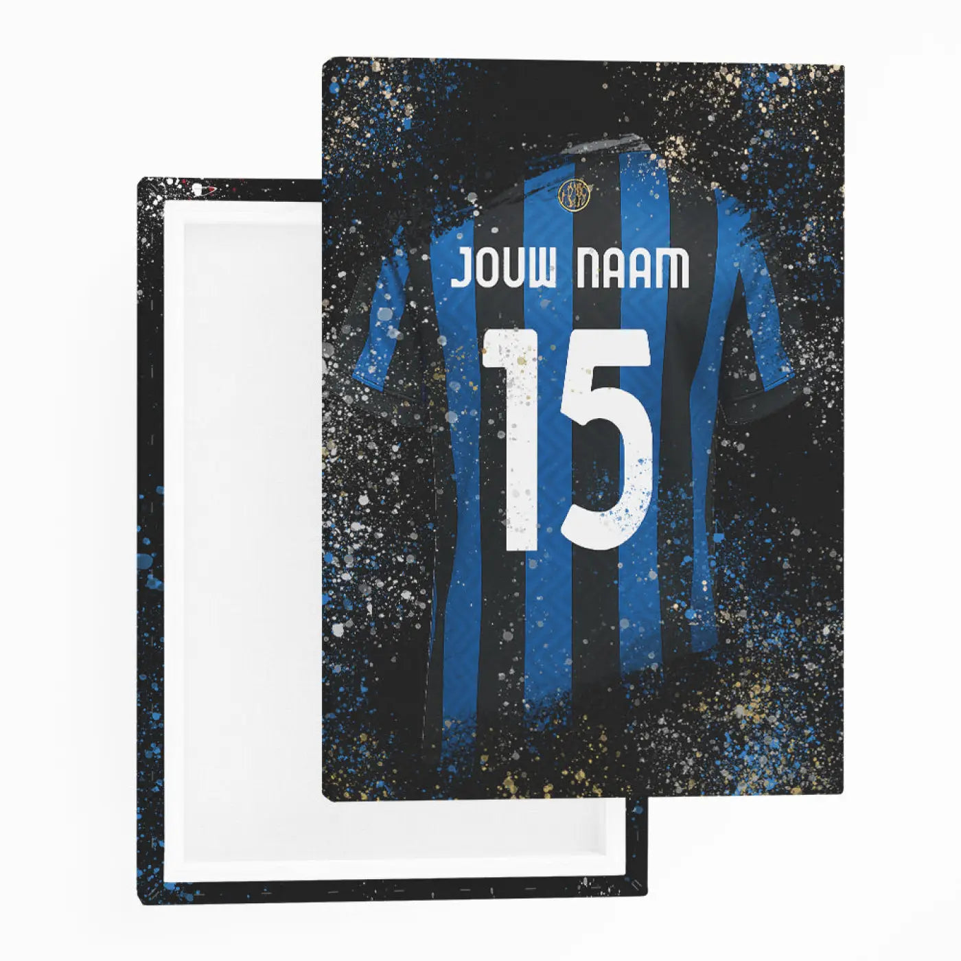 Inter Milan Shirt - Voetbal Poster - Wanddecoratie - Canvas (50x70cm) - Voetbalposters