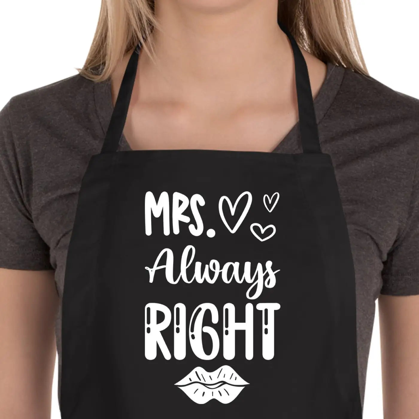 Keukenschorten MR. RIGHT AND MRS. ALWAYS RIGHT - Geschenkenset