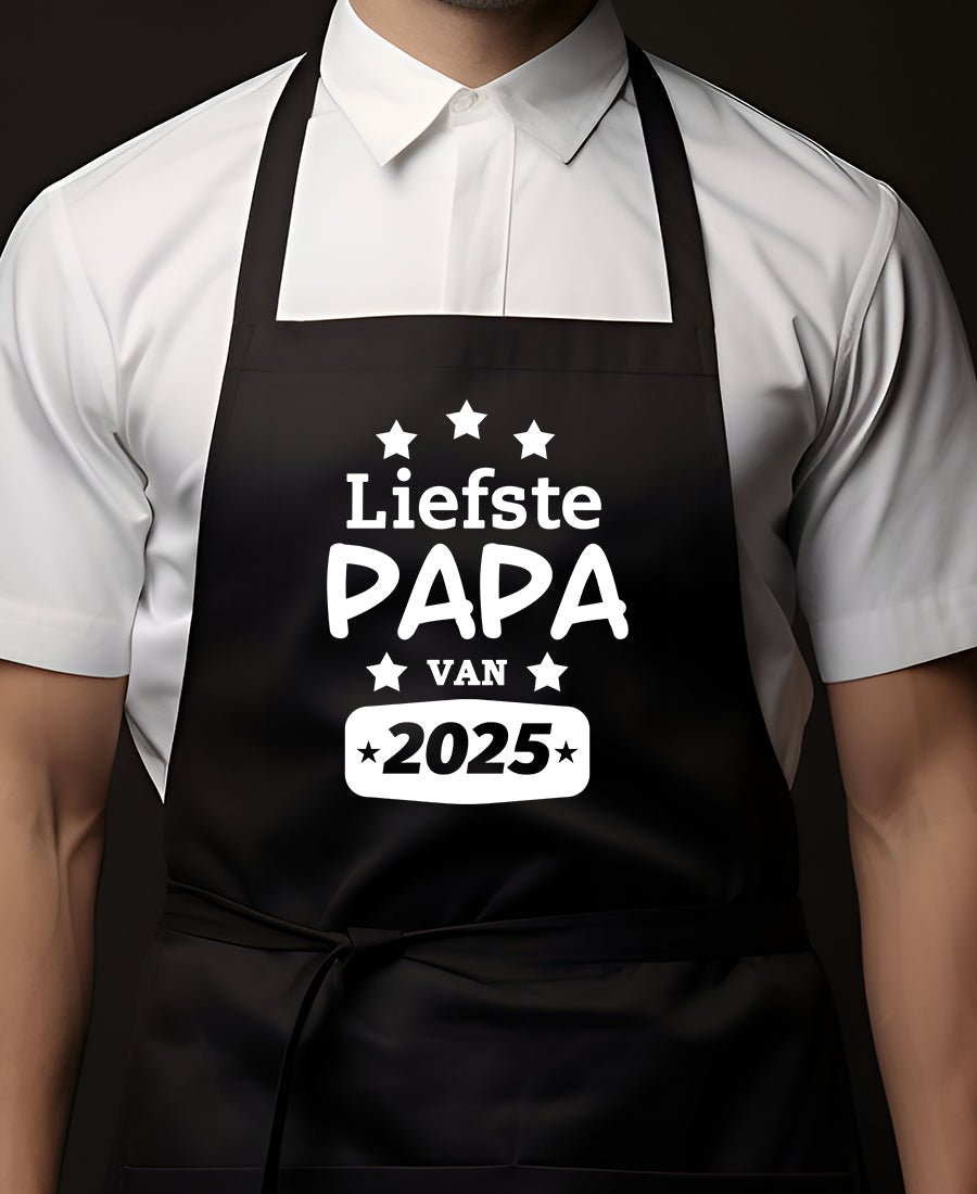 Schort: Schort Liefste Papa 2025 (keukenschort) – Kleurmedia®