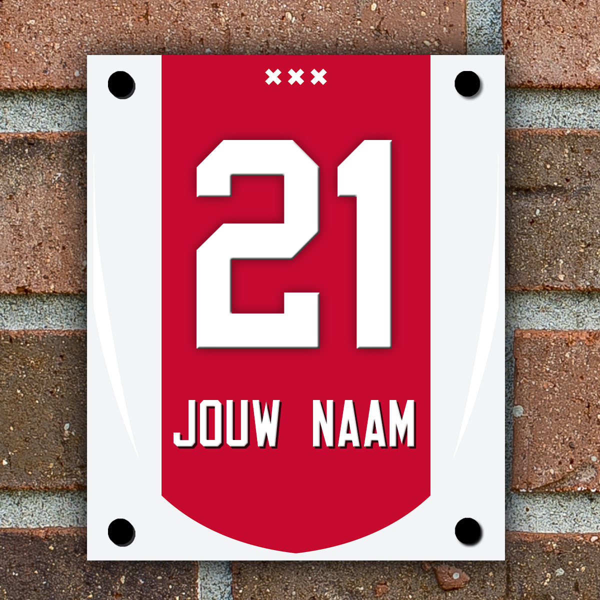 Naambordje Voordeur - Voetbal Amsterdam