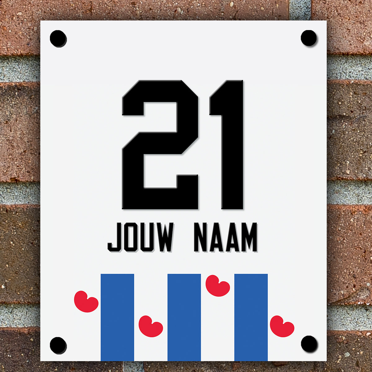 Naambordje Voordeur - Voetbal Heerenveen