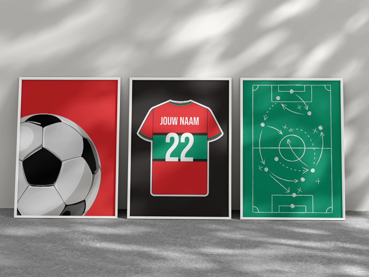 Nijmegen 3 - delige posterset - Star collection - Kleurmedia Voetbalposters