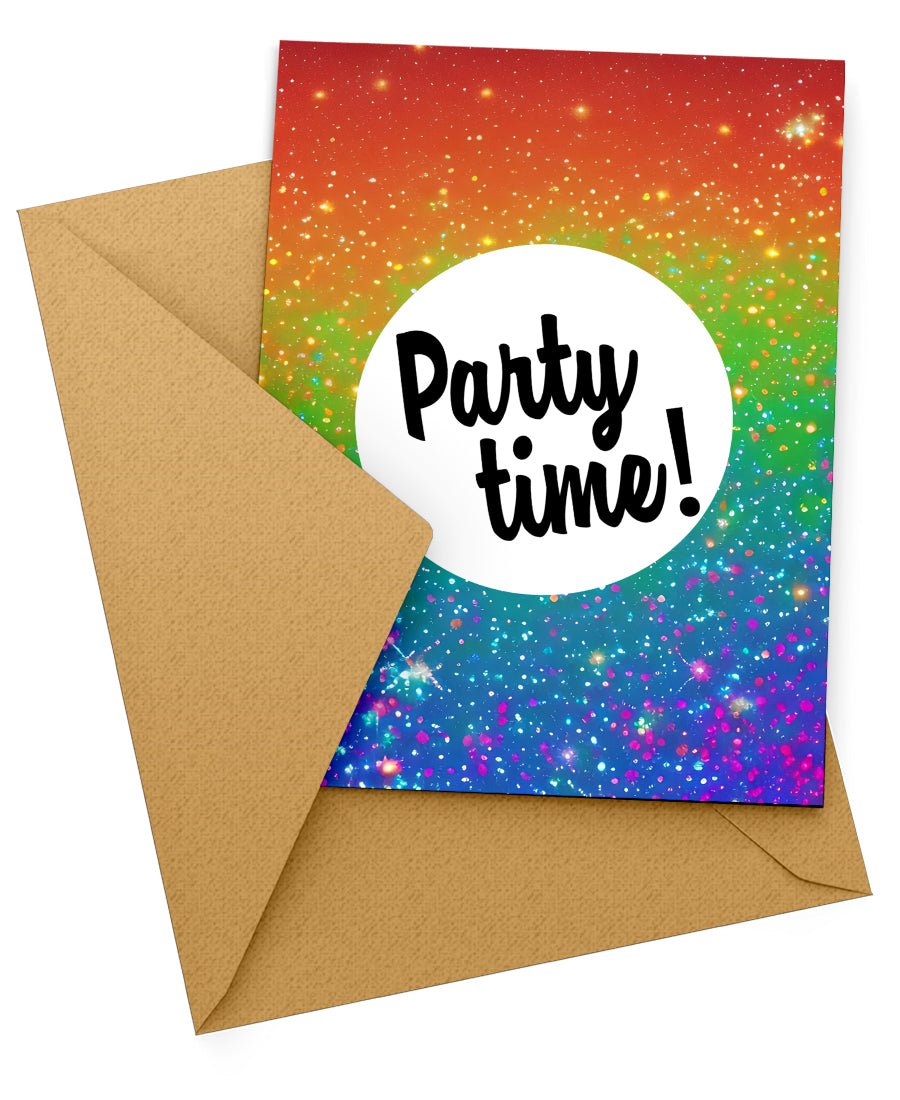 Uitnodiging: Uitnodiging kinderfeestje Party (uitnodigingskaart) – Kleurmedia®