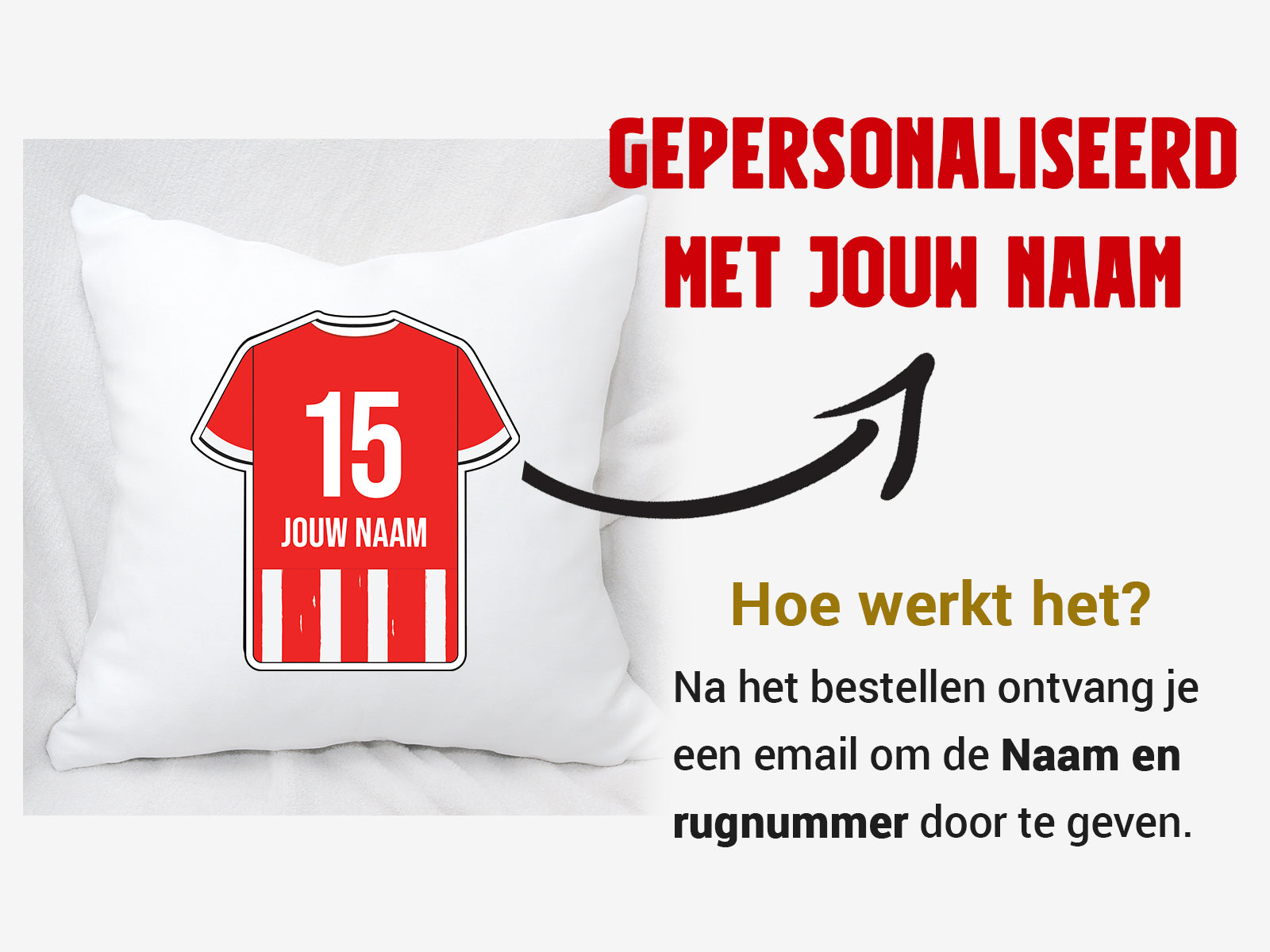 Eindhoven Voetbal Kussen + kussensloop