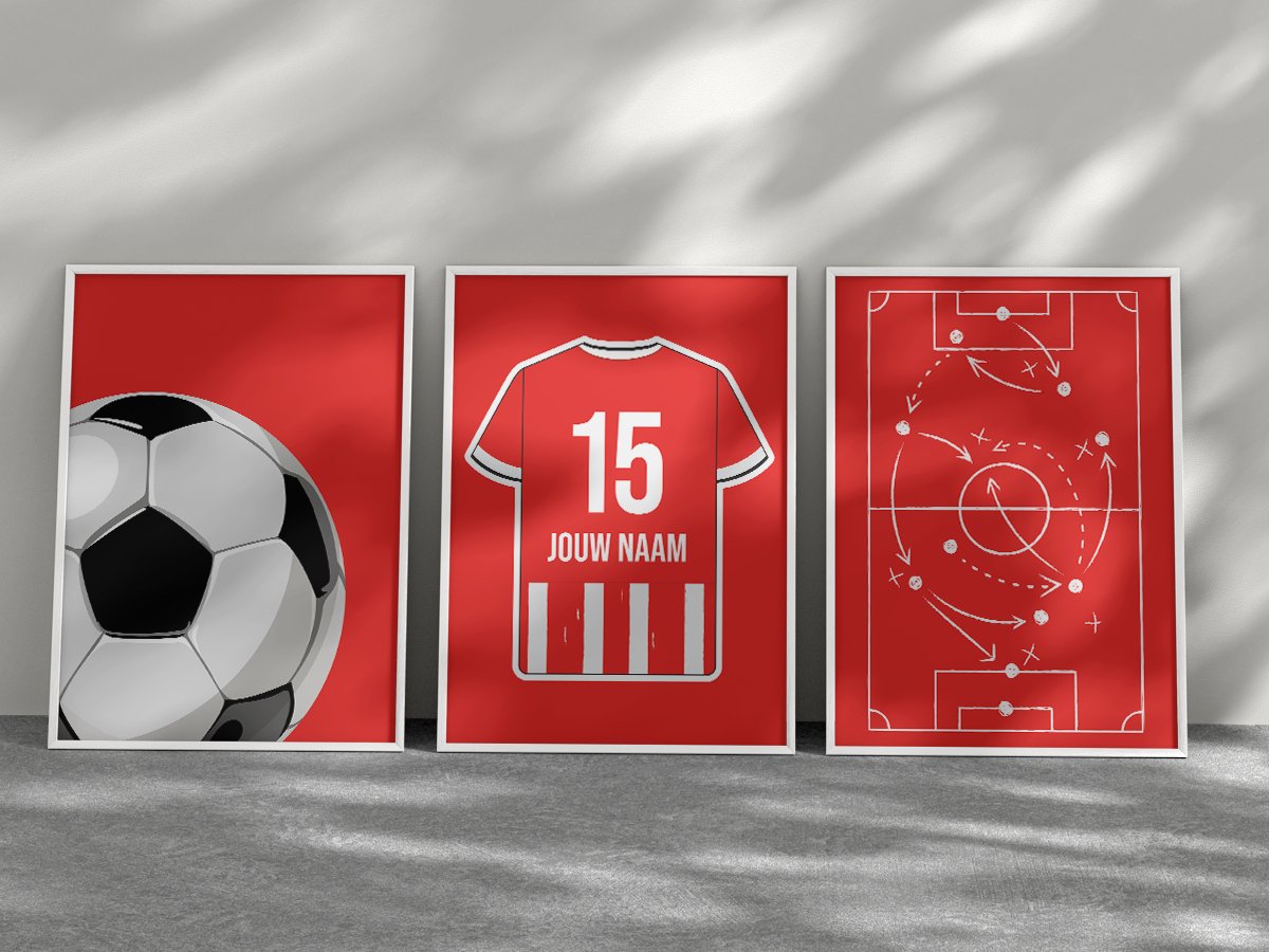 Eindhoven 3 - delige posterset - Star collection - Kleurmedia Voetbalposters