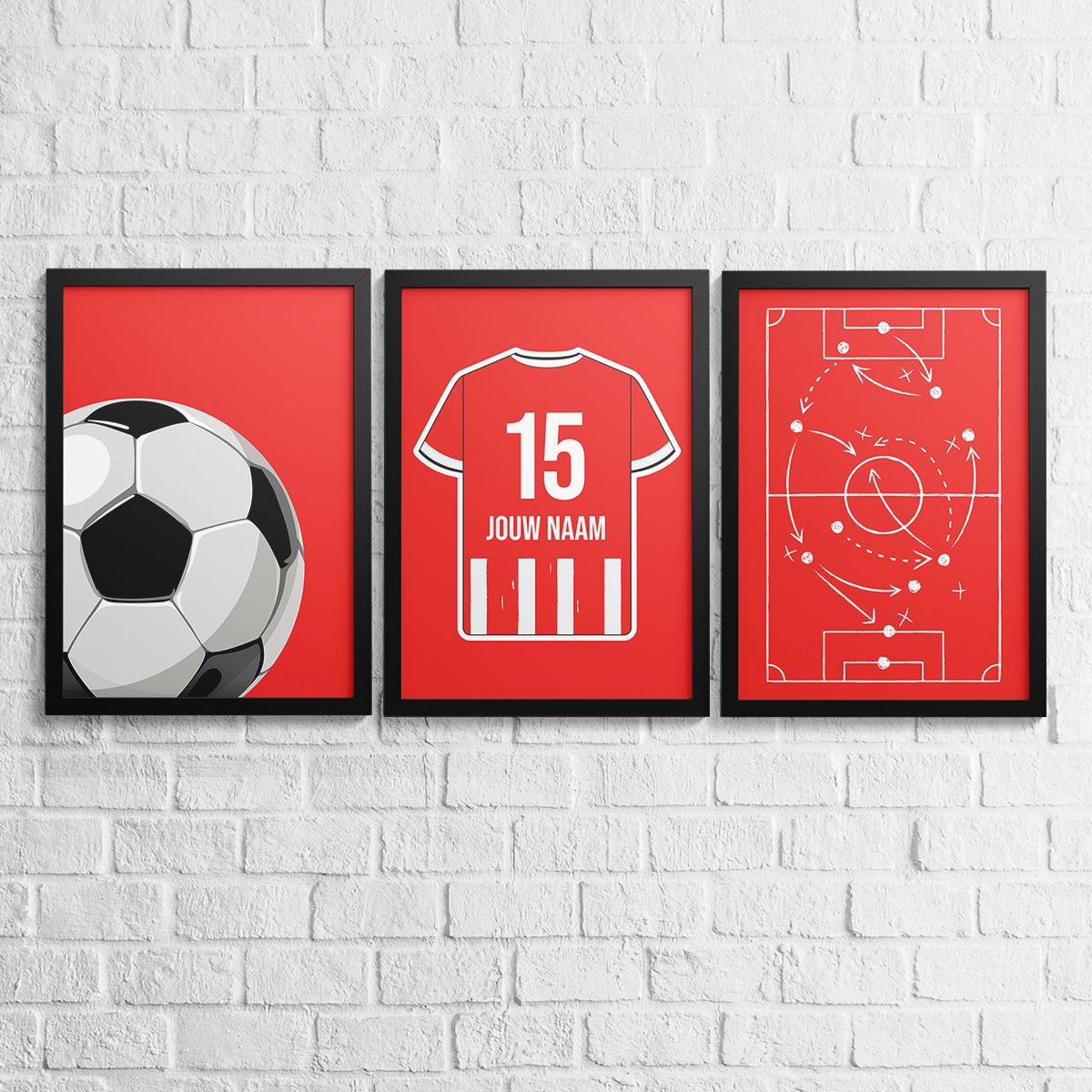 Eindhoven 3 - delige posterset - Star collection - Kleurmedia Voetbalposters