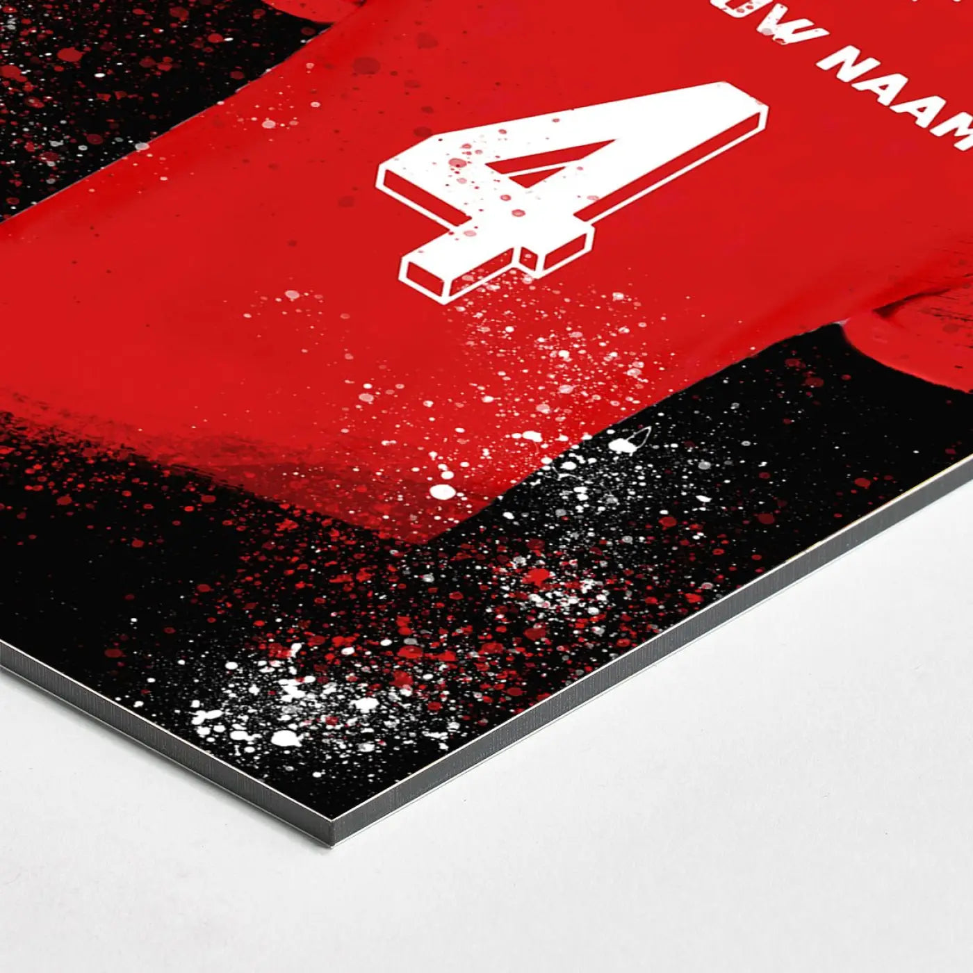 Twente Shirt - Voetbal Poster - Wanddecoratie - Dibond Bord (50x70cm) - Voetbalposters