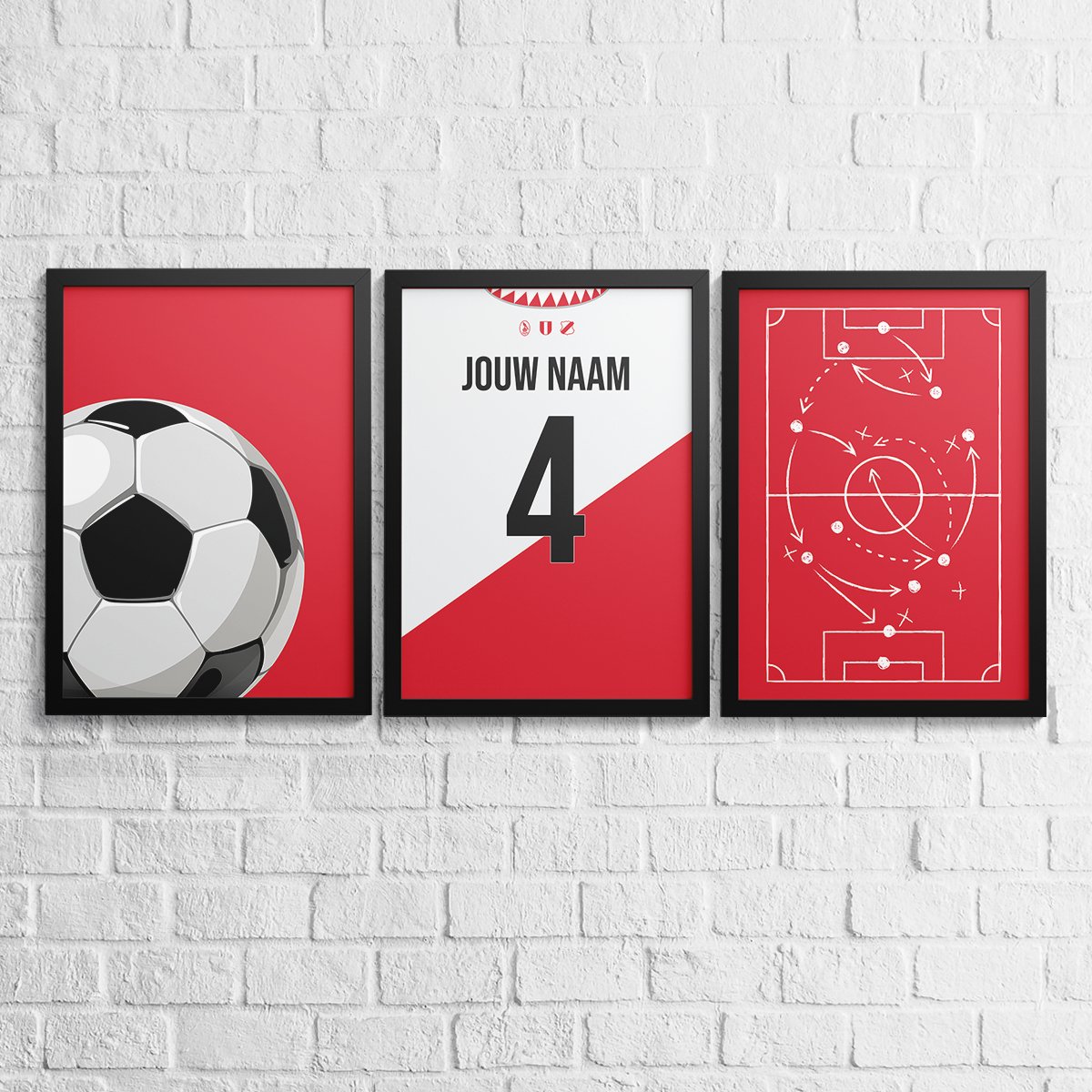 Poster: FC Utrecht 3-delige posterset - Goal collection (wandposter) – Kleurmedia®