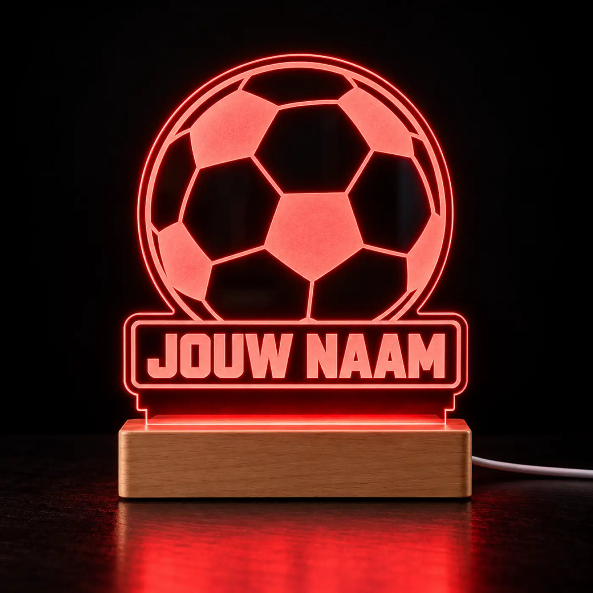 Voetbal LED Lamp met Naam - Bal met naam