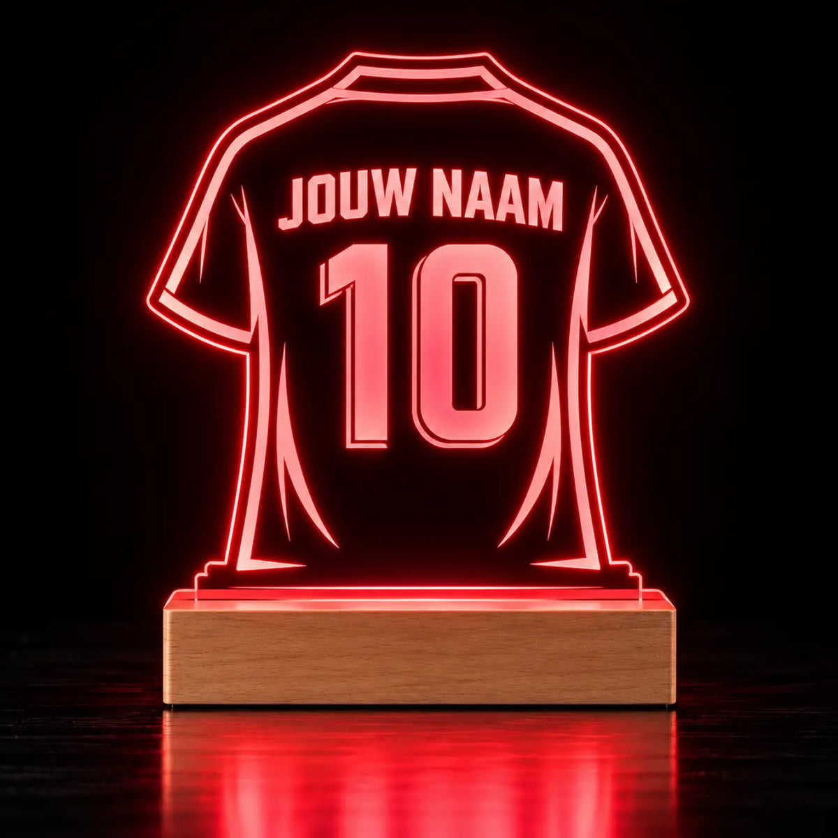 Voetbal LED Lamp met Naam - Shirt met naam en nummer