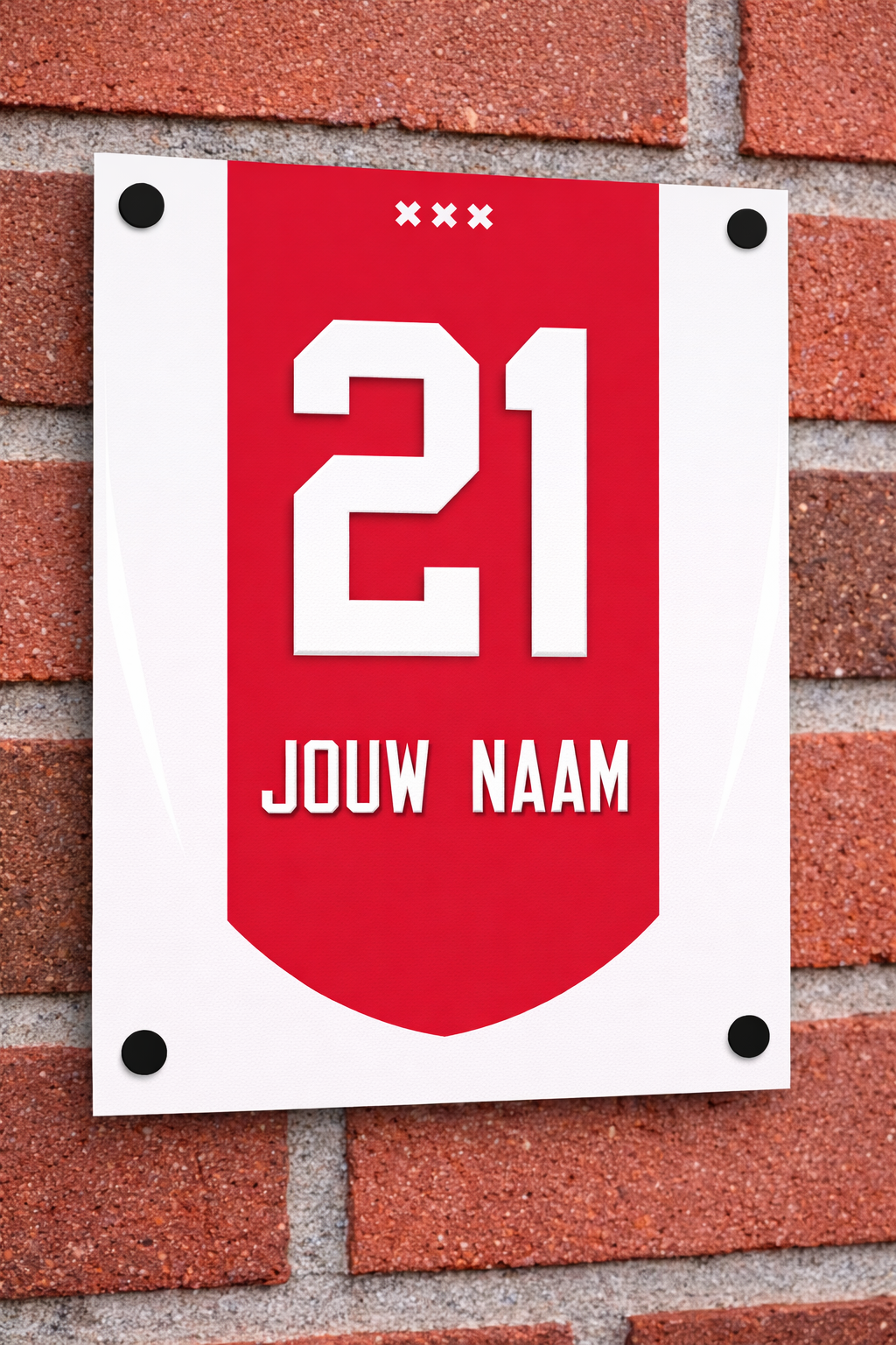 Naambordje Voordeur - Voetbal Amsterdam