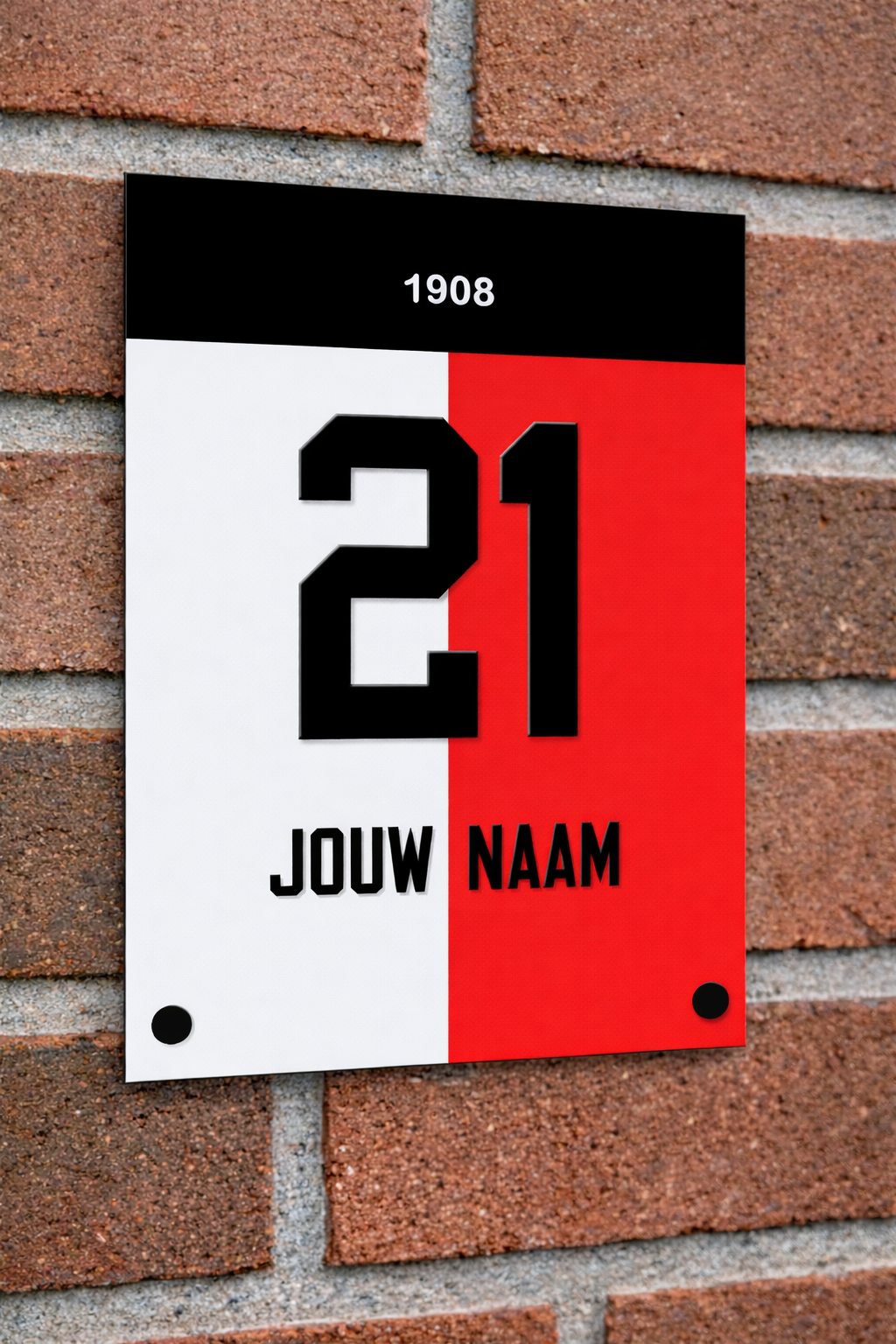 Naambordje Voordeur - Voetbal Rotterdam