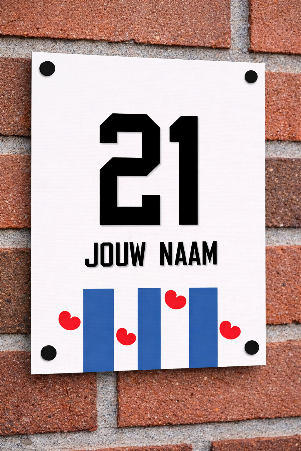Naambordje Voordeur - Voetbal Heerenveen