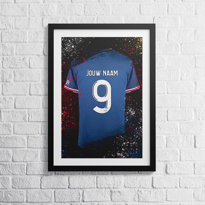 PSG shirt wanddecoratie - Kleurmedia Voetbalposters